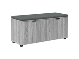 Banco de Hall com Almofada Cinza Sonoma 100x38x46 cm MAISON EXCLUSIVE