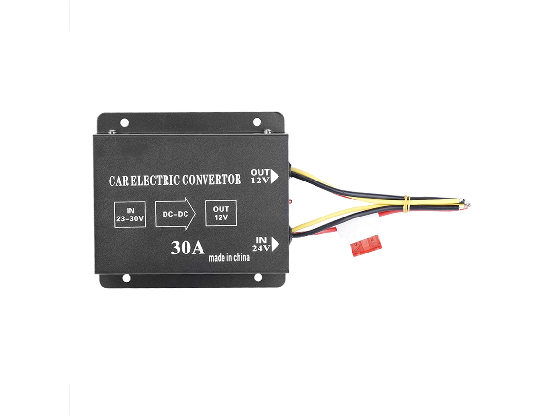Conversor De Tensão Dc 24v Para 12v 30a 360w Com Redutor Carros E Caminhões