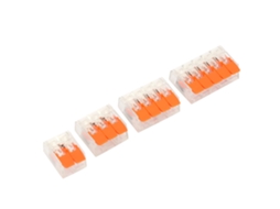 Conectores Rápidos Laxiscreed Plug-and-play Para Diversos Modelos, Pacote Com 100 Blocos De Terminais Laranja Pct412/413/414/415