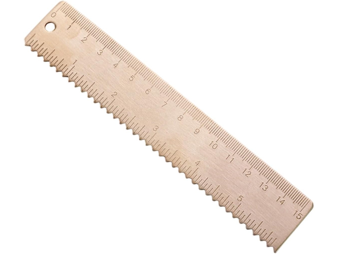 Régua De Latão Stobaza 15cm Para Estudantes, Com Escala Dupla, Ferramenta De Medição Precisa E Prática Para Material