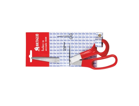 Tesoura de mesa e artesanato ARTIGLIO 4363T universal corte reto vermelho aço inoxidável