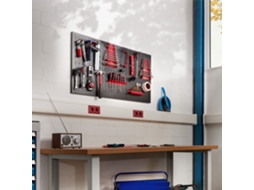 Aço,  Painel, Capacidade Carga, 25 Ganchos, 3 Peças, Preto Vermelho, 120 X 2 X 60 Cm Tectake