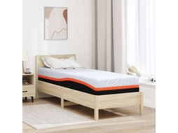 Vidaxl Colchão Branco E Cinza 80 X 200 Cm Tecido Jacquard