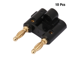 Conectores De Banana Dupla Fila 4mm Laxiscreed Para Amplificadores E Conexão Múltipla