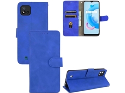 Capa Slots Cartões Proteção para Oppo Realme C11 2021 HONGWE. Anti-Choque Magnética Azul