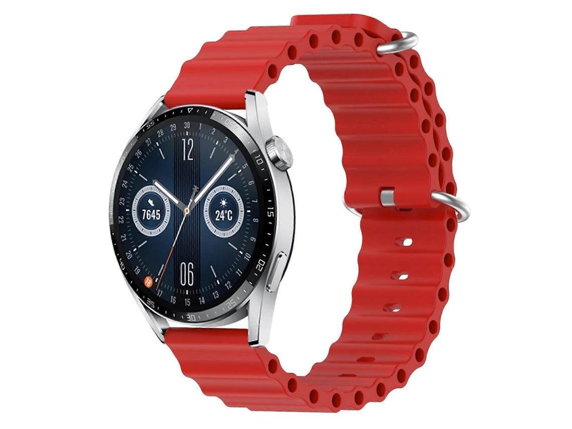 Pulseira De Silicone De Cor Sólida Estilo Oceano Para Huawei Watch Gt3 46mm 22mm