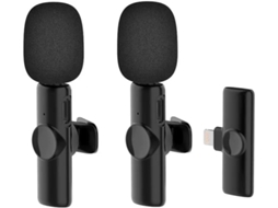 Lurelia Microfone De Lapela Sem Fios Redução De Ruído Plug And Play Para Gravação