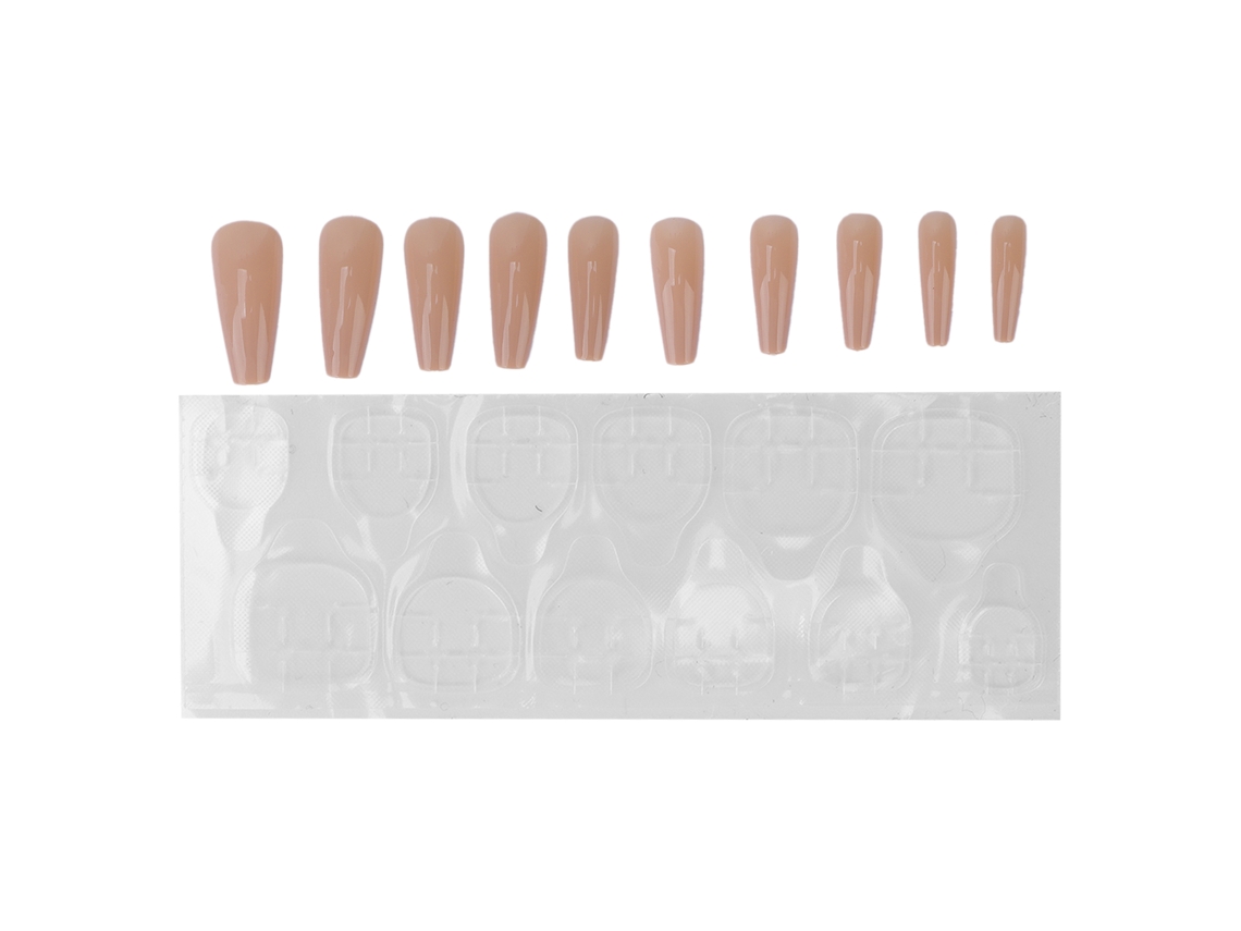 10 Unidades De Uñas Postizas De Cor Puro Com Cobertura Completa Para Mulheres Jóveis, Elegantes E Modernas - Ferramenta De Manicure N5354-04