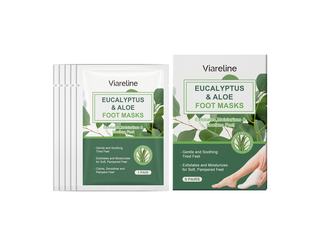 Máscara Pé LAXISCREED com Aloe Vera para Remover Células Mortas e Hidratar os Pés