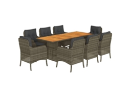 Garden Dining Set, Garden Dining Sets Vidaxl Cinzeto Rattan / Vime (n/a)