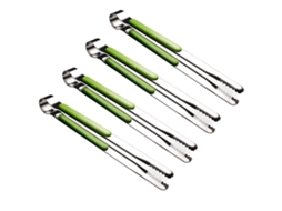 Pinzas de Cocina de Acero Inoxidable Con Agarre Antideslizante Y Cómodo para Servir Y Cocinar Comida Verde Oscuro