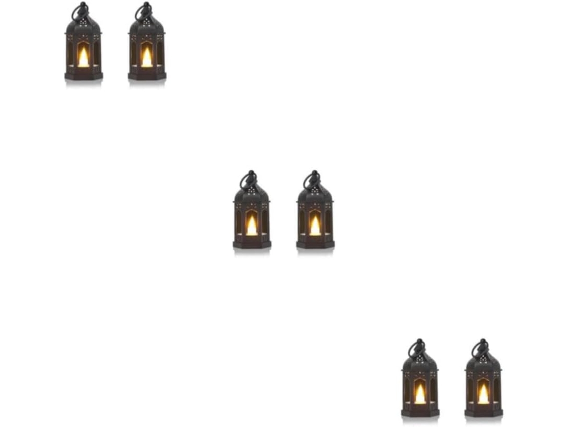 Lanterna Decorativa Com Led, Conjunto De 3, 2 Peças, Para Casa E Mesa