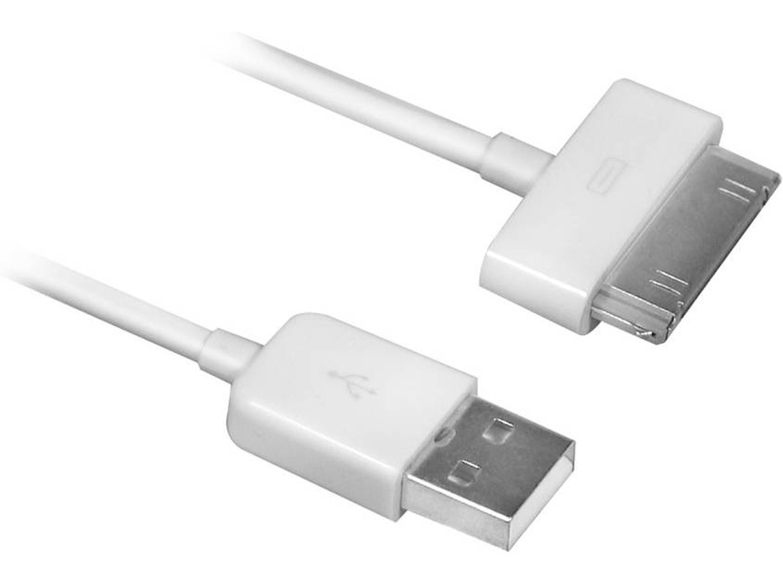 Cabo EWENT EW9903 (USB - 30 Pin - 1.5 m - Branco)