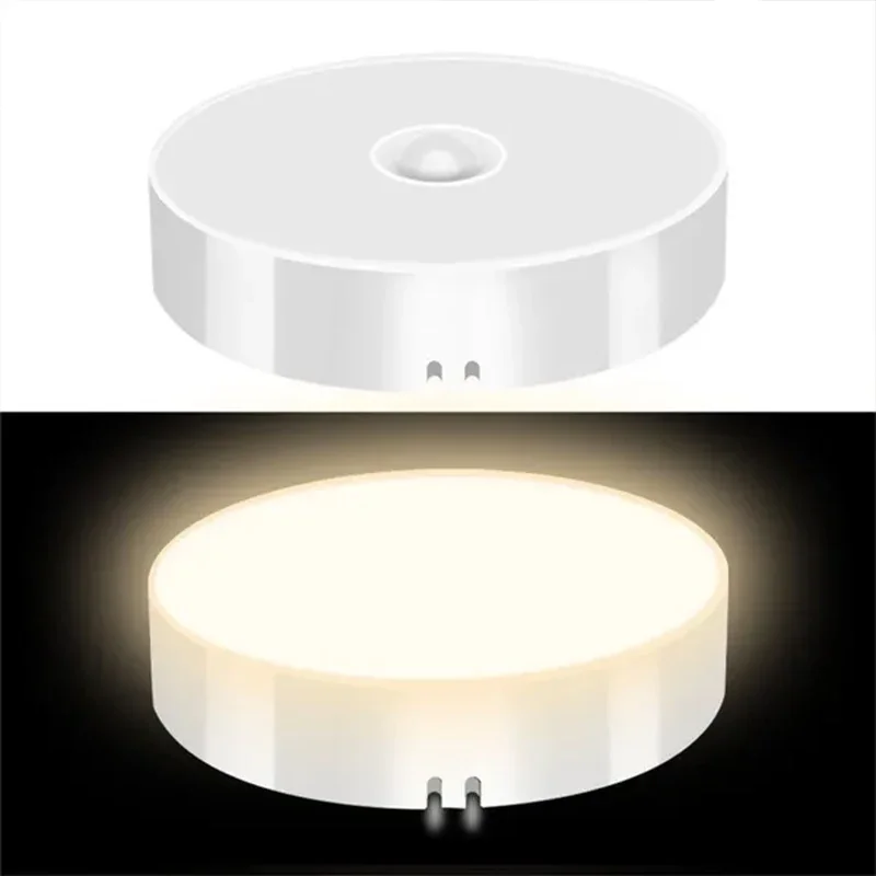 (2 Unidades) Luz Noturna Led Recarregável Via Usb Com Sensor De Presença Pir