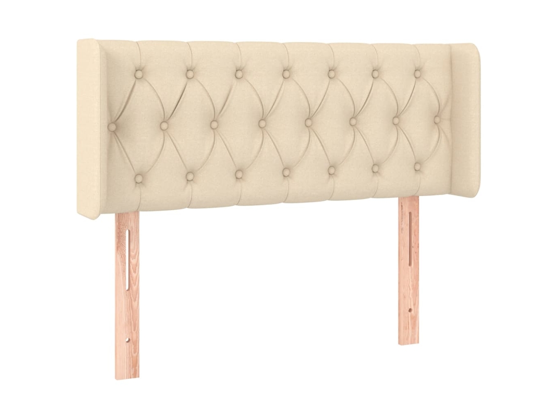 Cabeceira de Cama C/ Abas Tecido 93x16x78/88 Cm Creme MAISON EXCLUSIVE