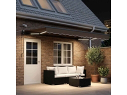 Vidaxl Toldo Retrátil Cinzento-acastanhado 450 × 300 Cm Poliéster