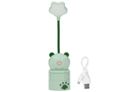 Lâmpada de Mesa LED Desenho Animado Proteção Ocular USB Verde para Dormitório | S/MARCA