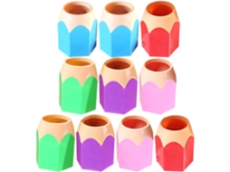 Porta-lápis de plástico Tehaux, dispensador removível para sala de aula, de mesa, recipiente colorido para lápis.