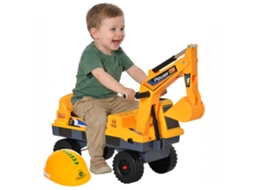Escavadora Sem Pedais Infantil Pp, Abs Cor Amarelo 90x28x58 Cm Homcom