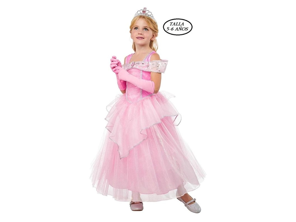 Disfraz De Princesa Vestido Rosa Diadema Y Guantes Para 5 6 Años 301630 M A Partir De 5 Años Rubie´s