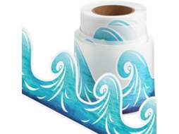 Borda Adesiva Decorativa, Borda Adesiva Mural Com Ondas Do Oceano, Azul Turquesa, Decoração Sala De Aula Com Tema De Praia E Oceano, À Prova D'água