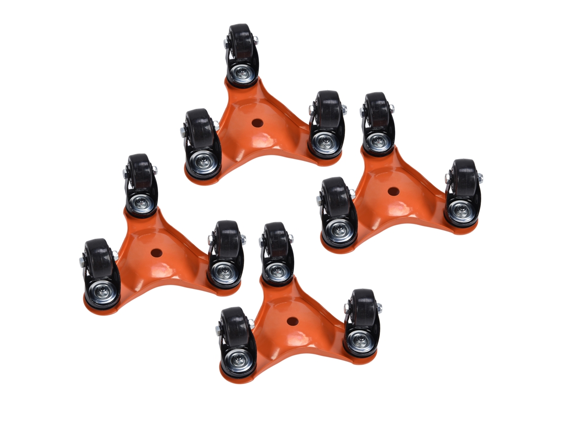 Conjunto De Rodízios Laxiscreed Para Transporte De Mobiliário Até 225kg, Ideal Para Levantamento E Movimentação Fácil