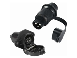 Guia para animais de estimação de 12 V com conector elétrico de 3 pinos para reboques e máquinas agrícolas.