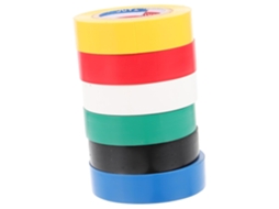 Fita Isolante Mobestech Para Uso Industrial E Comercial, 6 Rolos De Pvc Resistente A Altas Temperaturas E Com Alta