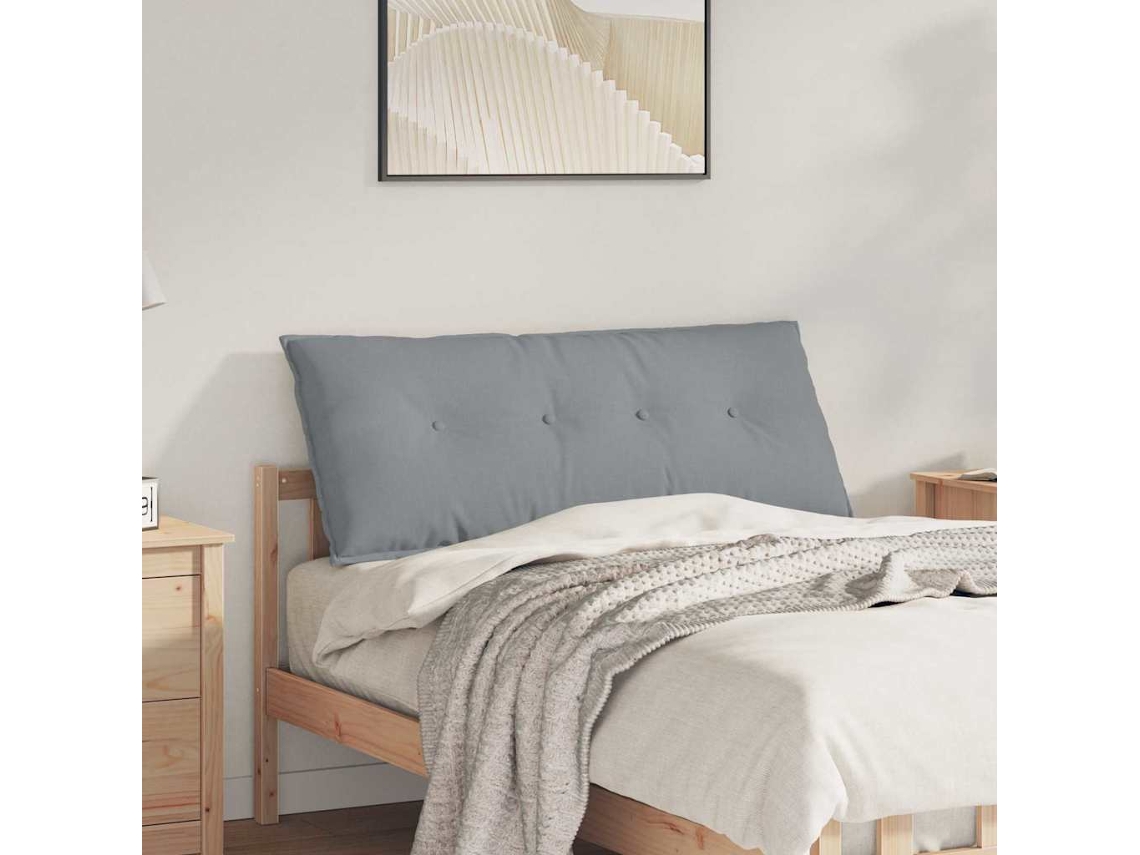 Vidaxl Travesseiro Para Costas Cinzento-claro 120 X 19 X 50 Cm Tecido