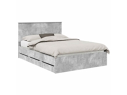 Estrutura de Cama 140x200cm Madeira de Engenharia MAISON EXCLUSIVE