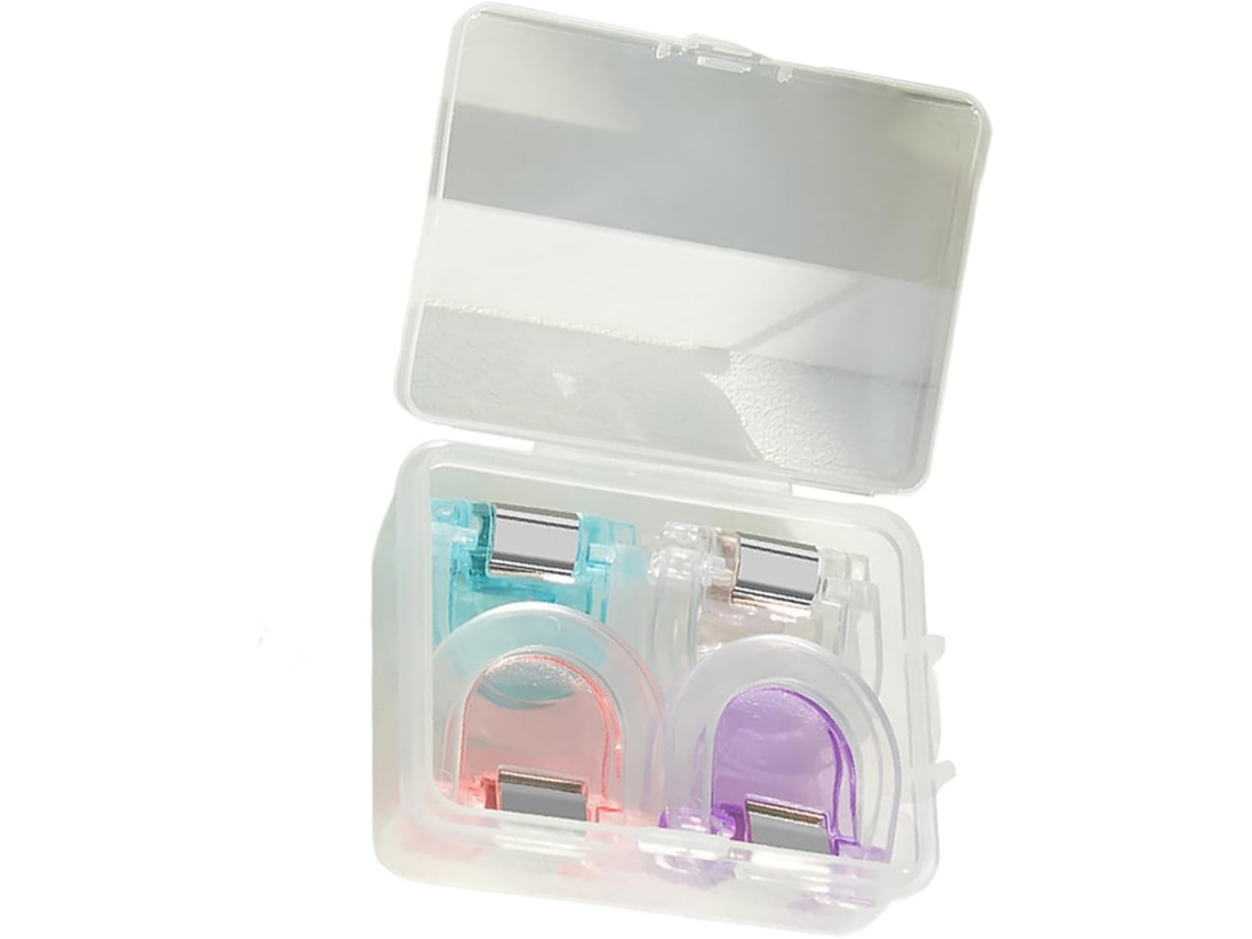 4 Clips de Papel com 12 Unidades em Formato Ferradura para Sacos de Alimentos, Moldura com Design Fotográfico, Clips Coloridos
