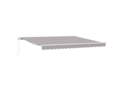 Toldo Retrátil Manual Cinza Claro Vidaxl Cinzento Claro Fabric