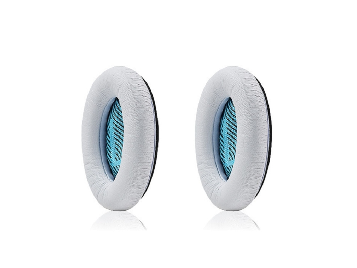 Almofada Para Bose Qc25 De Orelhas De Espuma Macia Pele De Carneiro Branco