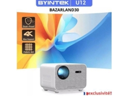Bazarland30.byintek Love U12 Projetor Full HD 1080p, Áudio 4k, 800 Ansi Com e Wifi6, Bluetooth 5.2