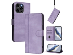 Capa De Celular Retrô De Couro Com Fivela De Emenda De Linha