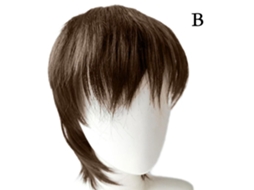 Wolftail Cabelo Peruca Retro Peruca Masculino Centro Bangs Perucas Completas TAISHENGDA