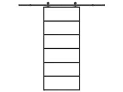 Vidaxl Porta Deslizante C/ Conj. Ferragens 90x205cm Vidro Esg/alumínio
