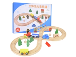 Mali brinquedo de Trem de Trilhos de Madeira Diy Multifuncional para Crianças Brinquedo Inteligente Presente