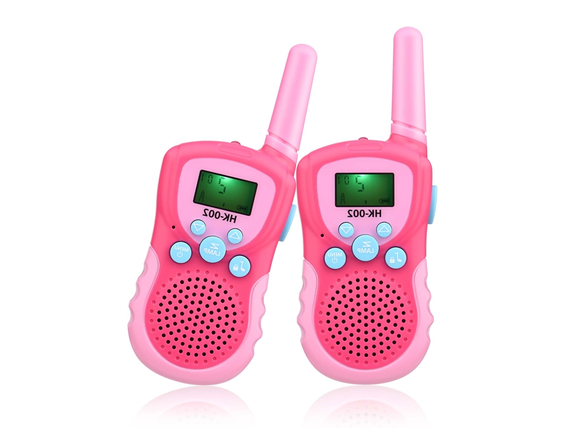 Primerox walkie Talkie para Crianças Brinquedo 2 Way Radio Longa Distância 3km Lcd Lanterna