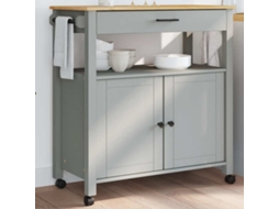Vidaxl Carrinho De Cozinha Monza 84x40x88,5 Cm Madeira De Pinho Maciça