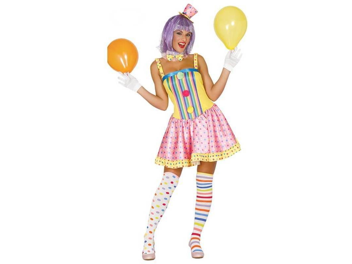 Fato de Mulher DISFRAZZES Palhaça Multicolor (Tam: L)