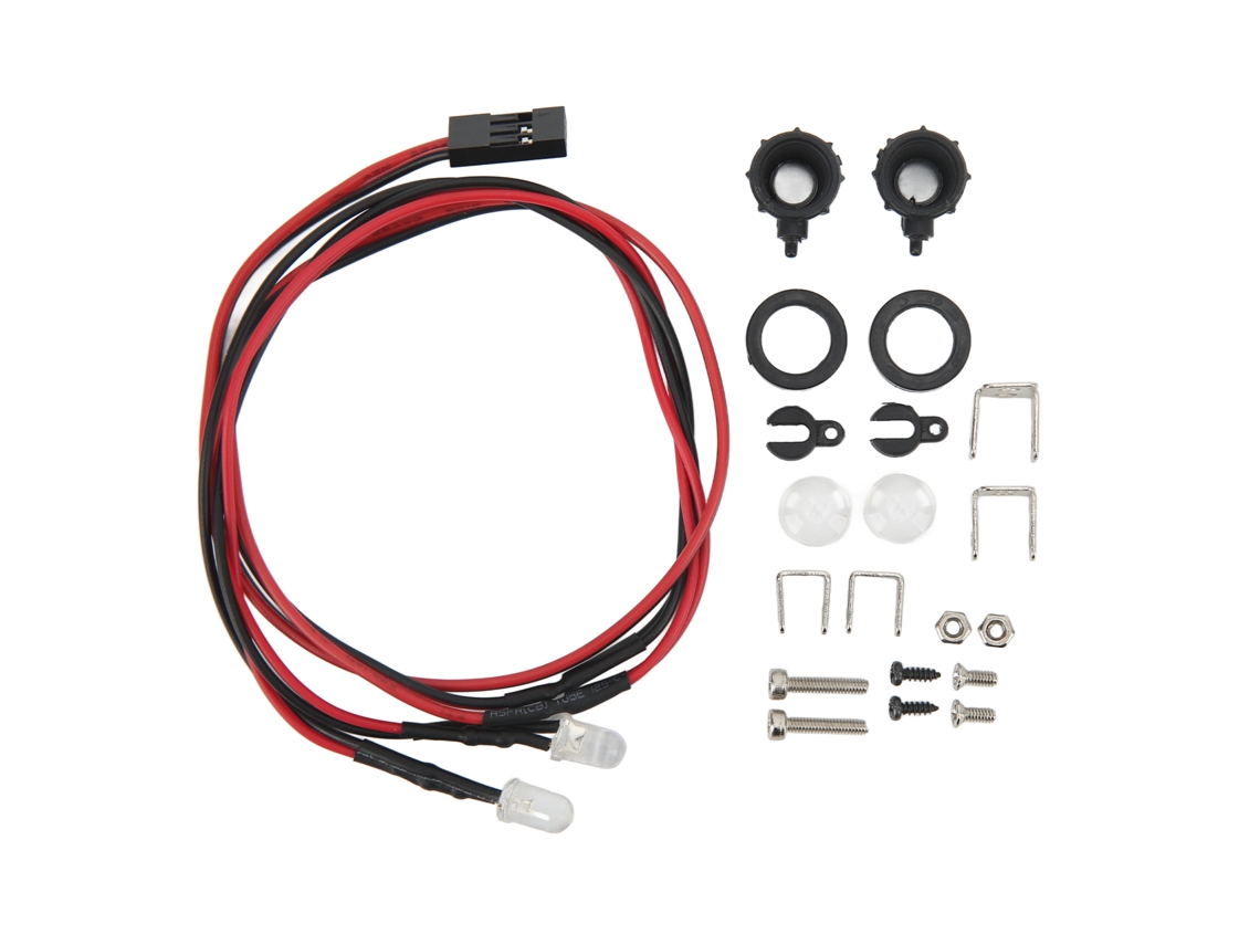 Mali luz de Farol para Carro Rc com Base Regulável Plástico Branco Baixo Consumo de Energia Acessório Geral de Modelo Rc