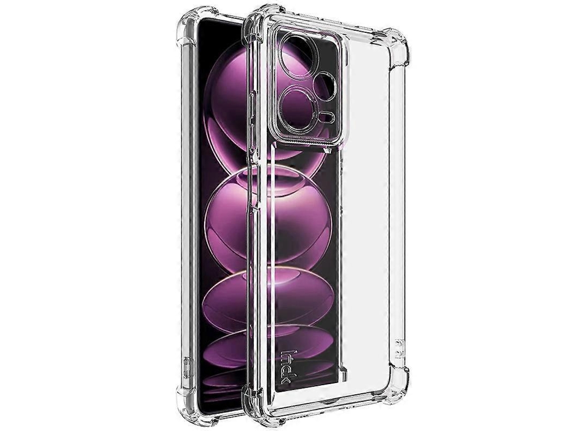 Capa Imak Ux-4 Series Para Xiaomi Redmi Note 12 Pro 5g Com Moldura Reta E Quatro Cantos, À Prova De Choque, Transparente Em Tpu