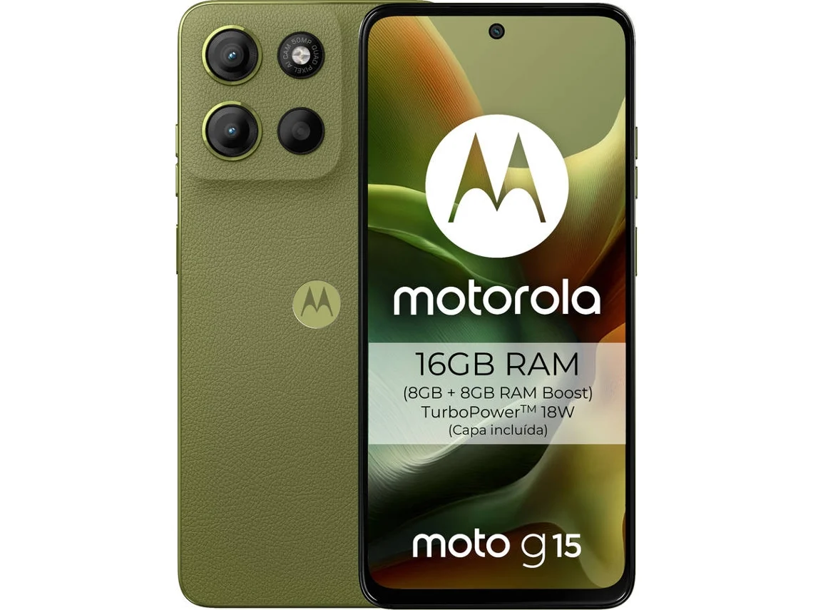 Smartphone MOTOROLA Moto G15 (6.7'' - 8 GB - 256 GB - Verde)