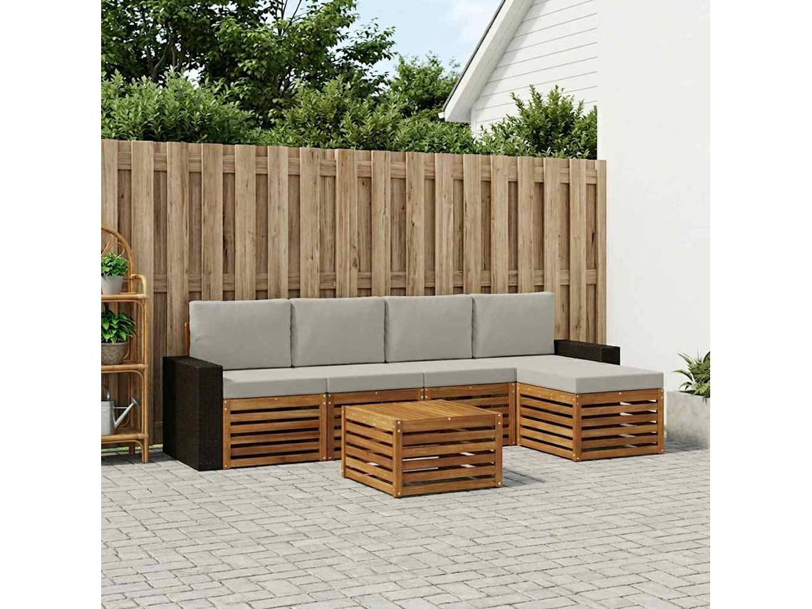 Vidaxl Conjunto De Sofás Para Exterior 6 Unid.