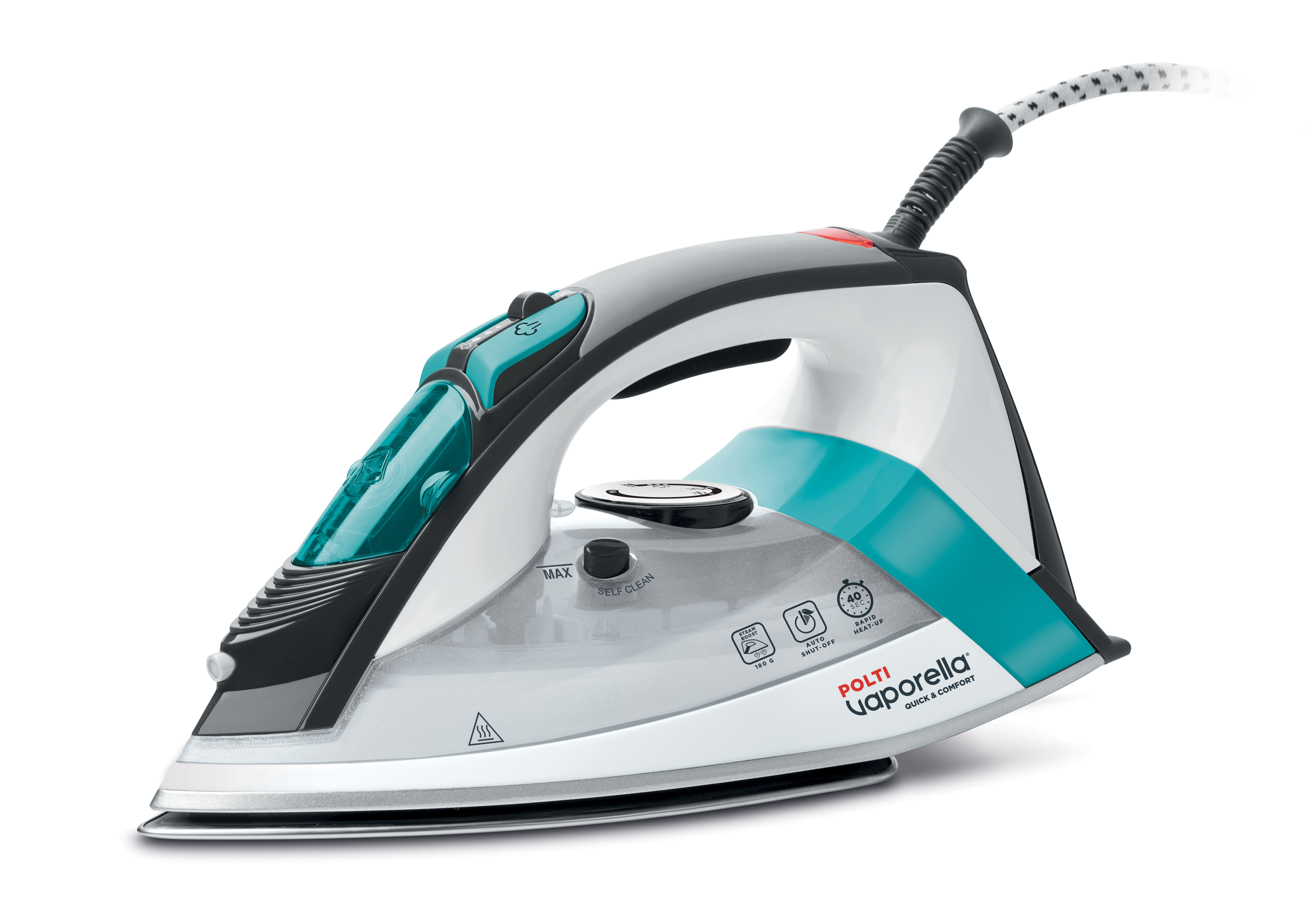 Ferro a Vapor VAPORELLA Quick &amp; Comfort QC110 (Jato vapor: 180 g/min - Base: Aço inoxidável)