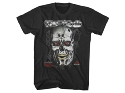 Rockinstone Terminator T 800 Endo Skull Smoke T-shirt Size:xxxl