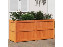 Vidaxl Vaso/floreira De Jardim 150x50x70 Cm Pinho Maciço Castanho Cera