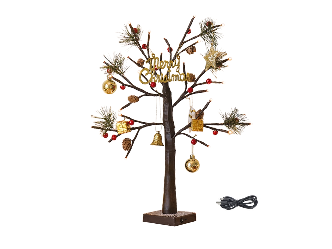 Laxiscreed Vela De Pinheiro Com Pingente Natalino E Luz De Árvore Led Para Decoração Festiva