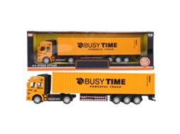 Mali modelo de Caminhão Container 1:48 Simulação Alta Liga/plástico Brinquedo Carro Infantil Amarelo